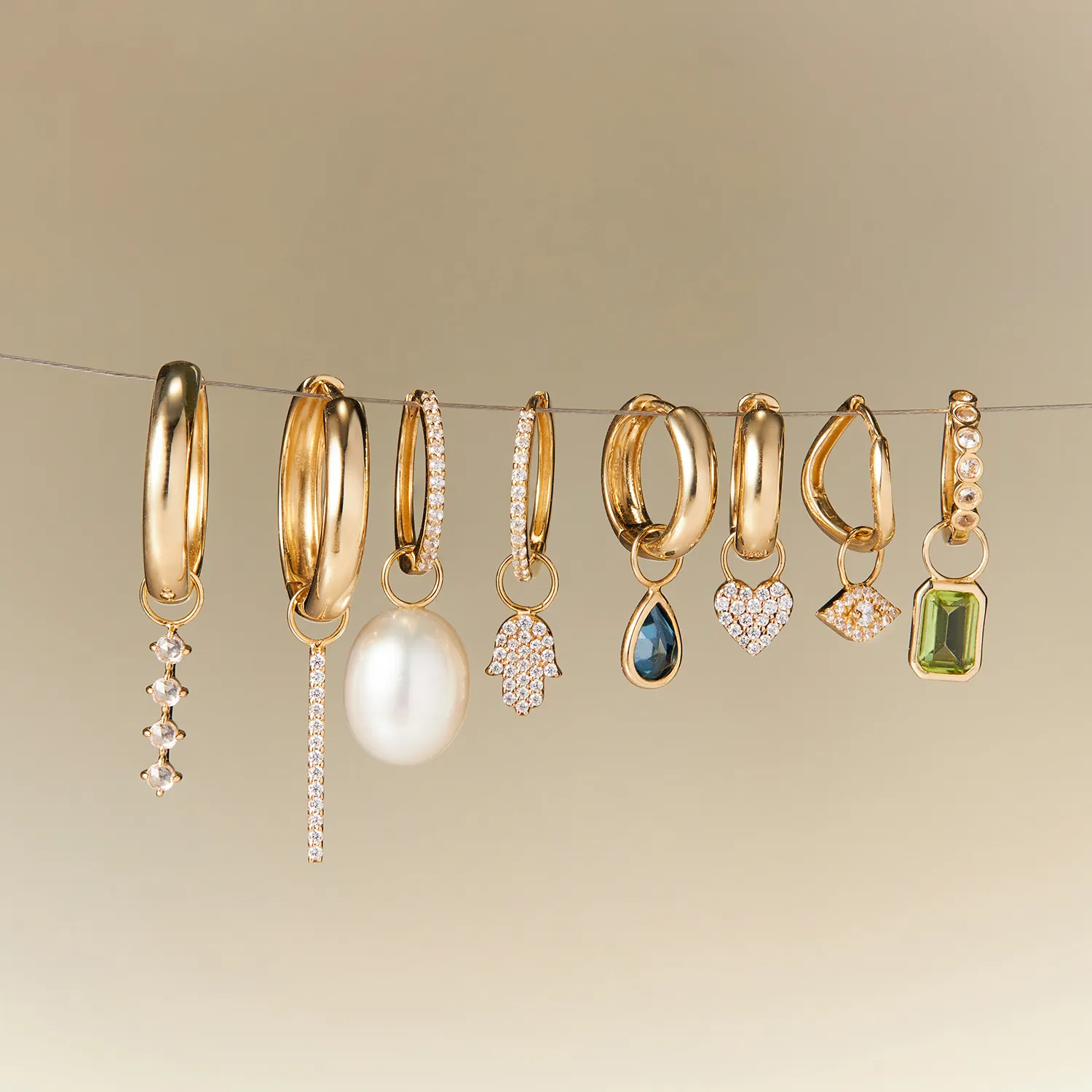 VLOVE Forecast pendentif personnalisé OEM ODM perle bijoux personnalisés accessoires trouver 14K or massif bijoux boucle d'oreille bricolage charme