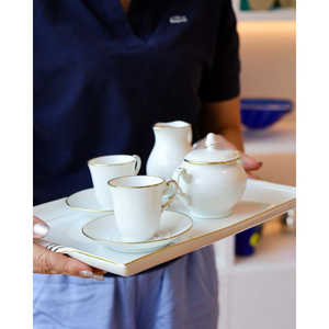 Service à thé et à café en céramique du musée Richard Ginori, fil d'or, haute qualité, capacité de 600 ml et 200 ml, design mignon pour les hôtels et les fêtes - Product Image 4