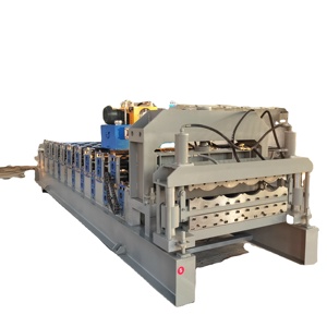 Roof Use Trapezoid Rib Type PPGI GI PPGL GL Double Layer Iron <b>Sheet</b> Roll Forming Machine - Product Image 5