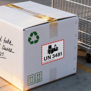 Pegatina de señal de advertencia de batería adhesiva fuerte <span class=keywords><strong>UN3481</strong></span> Etiqueta de precaución de envío Etiqueta <span class=keywords><strong>UN3481</strong></span> - Product Image 3