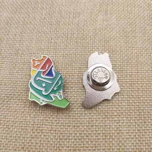 Custom Soft Enamel Pin Ksa Saudi National Flag Badge Saudi Arabia UAE Lapel Pin For National day