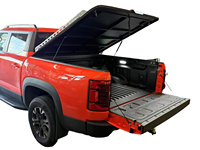 Couverture de benne rigide pliable en alliage d'aluminium, étanche, avec verrouillage, pour pick-up Ford Ranger - Installation sans perçage, revêtement poudré