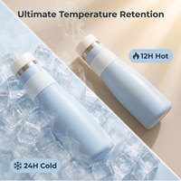 Termo Ecológico de Acero Inoxidable 304 de 500 ml, Botella Térmica Aislada de Doble Capa, Portátil, para Campismo y Senderismo al Aire Libre