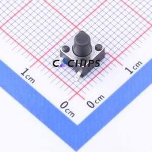 TC-6601-7-160G Tactile Switch SMD-4P,6x6mm Switch Single Pole Single Throw Round Button 1.6N Vertical Mount - Product Image 1