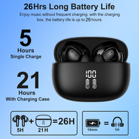 Écouteurs sans fil TWS Bluetooth 5.3 en gros, intra-auriculaires, avec moniteur, type C, pour le sport, casques sans fil pour Silent Disco