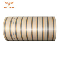 Rouleau de bâche PE imperméable et anti-UV pour tente extérieure, style uni avec revêtement PE tricoté en trame pour bateau et piscine