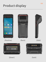 Escáner de Código de Barras Portátil Android 13 con Impresora Térmica Integrada, PDA POS con Impresora Android y NFC para Gestión de Inventario