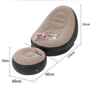 Canapé gonflable Maxfree, canapé paresseux en PVC + flocage, chambre à coucher, maison, loisirs, canapé portable d'extérieur - Product Image 6