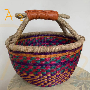<span class=keywords><strong>Panier</strong></span> tissé à la main aux algues d'Asie du sud-est éléments africains ins style décoration pique-nique <span class=keywords><strong>panier</strong></span> fourre-tout <span class=keywords><strong>panier</strong></span> de rangement de bureau - Product Image 2