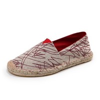 Espadrilles Personnalisées Femme, Bout Pointu, Semelle en Jute et PVC, Chaussures Décontractées à Enfiler en Toile, Bateaux Plats – Style Afrique du Sud