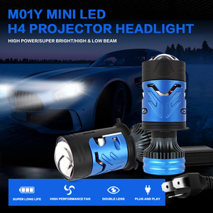 Yeni H4 130W 15000LM MINI Bi Led lazer projektör Lens far beyaz renk yüksek düşük işın araba motosiklet far - Product Image 2