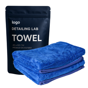 Serviette de séchage pour voiture en microfibre OEM Twist Loop 600-2200GSM, serviette de detailing automobile premium, mélange 70/30 & 80/20 - Product Image 2
