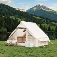 Tente double gonflable en tissu Oxford 420D, résistante aux UV, imperméable, portable, pour toutes les saisons, idéale pour le camping, les voyages et la maison - Vente chaude