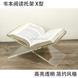 Hiện đại Acrylic kệ sách hiển thị đứng có thể gập lại đọc khay chủ với rõ ràng/trắng/đen cuốn sách tùy chọn lưu trữ - Product Image 3