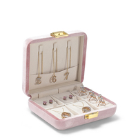 Coffret de présentation de bijoux en velours de luxe avec crochets pour colliers, emplacement pour bagues, compartiment pour boucles d'oreilles, emballage cadeau, logo personnalisé, fermoir doré