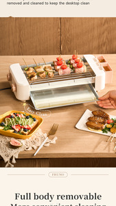 <span class=keywords><strong>Asador</strong></span> de Salchichas Eléctrico Multifuncional 3 <span class=keywords><strong>en</strong></span> 1 con Bandejas Extraíbles para Asar Salchichas y Cocinar <span class=keywords><strong>en</strong></span> Superficie Plana - Product Image 6