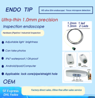 Cámara de Videoscopio Flexible, Boroscopio con Punta Ultrafina de 1.0 mm, Endoscopio de Inspección de Precisión IXP67, Compatible con Android, iPad y Computadora