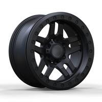 Ruedas de Aluminio Forjado Geruida S3-00036 18-24, Diseño Personalizado Negro Mate de Cinco Radios, Aro Profundo, Estándar DOT para Jeep Wrangler, Garantía de 6 Años
