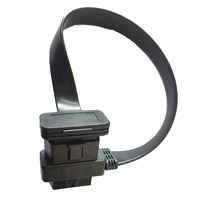 Cable de extensión J1962 OBDII un divisor dos hembra a macho + hembra plano fino como fideos 16 pines 16 núcleos para ELM327 OBD 16 pines