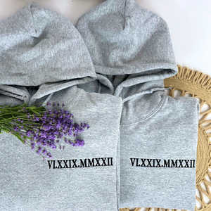 Regalos de Aniversario 3D de Invierno Personalizados para Parejas Sudadera Formal Bordada Personalizada/Sudadera Con Capucha Boda a Juego 1-50 Años Él - Product Image 3