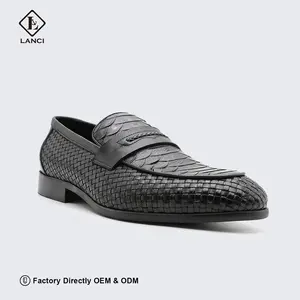 Lanci homem mocassins sapatos de fábrica sapatos personalizados mocassins com serviço de ODM