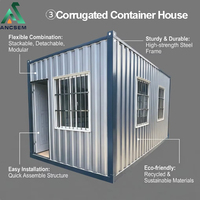 Casa Contenedor Pequeña Fácil de Construir a Precio de Mayoreo ANCSEM, Casa Pequeña Desmontable y Económica en Paquete Plano