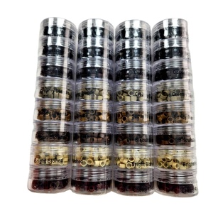 AWYQYH Silikonbeschichtete Micro Links Ringe Schraubperlen Kupferglocken Flachringe Nano-Ringe für den gewerblichen Einsatz Haarverlängerungswerkzeuge - Product Image 4