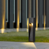 Lampu Bollard LED COB 10W 12W IP65, Lampu Taman, Pemasangan di Permukaan, Tahan Air, Rumah Lampu Aluminium untuk Taman