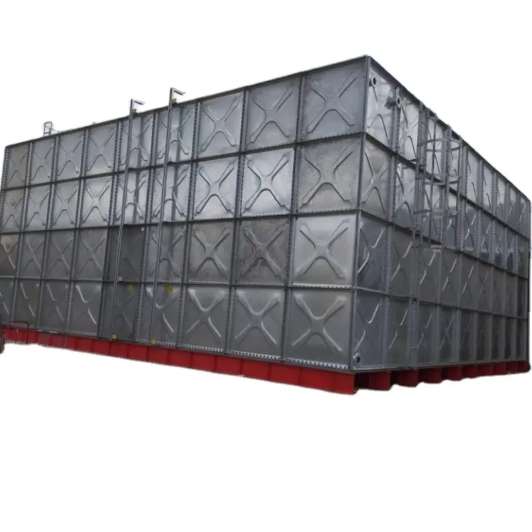 Factory direct supply Hot dipped galvanized steel water storage tank with 5mm thickness 1.22mx1.22m steel panel