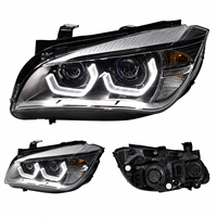Ensemble de phares LED BK pour BMW X1 2011-2015, avec feux de jour Angel Eye, projecteur, clignotants séquentiels, Plug and Play
