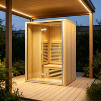 Sauna Gaya Baru Lampu Inframerah Spektrum Penuh EMF Rendah Sauna Kayu Spektrum Penuh Sauna Cahaya Merah Sauna Inframerah
