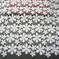 Dentelle noire en gros, dentelle soluble dans l'eau, dentelle de soie laitière brodée, tissu de dentelle florale guipure pour robe de mariée et accessoires vestimentaires