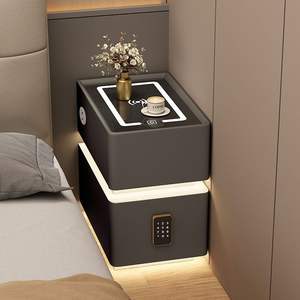 Mesita <span class=keywords><strong>de</strong></span> <span class=keywords><strong>noche</strong></span> flotante inteligente, mesita <span class=keywords><strong>de</strong></span> <span class=keywords><strong>noche</strong></span> inteligente ultrafina para dormitorio con carga inalámbrica y bloqueo <span class=keywords><strong>de</strong></span> contraseña - Product Image 3