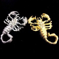 Nouvel emblème de voiture en métal 3D en forme de scorpion, badge de voiture animal