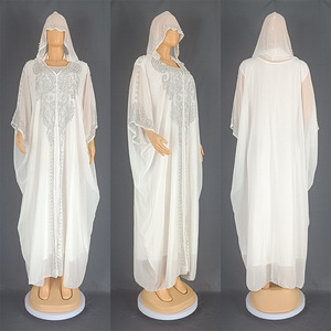 Zifeng OME Nuovo Burqa Lungo Musulmano con Diamanti in Stile Europeo e Americano, Abito con Cappuccio per Donne Africane Plus Size CE - Product Image 6
