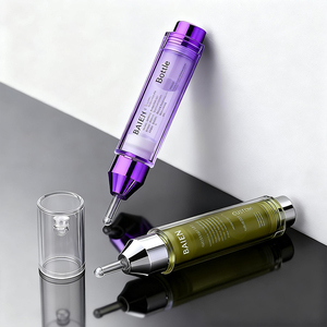 Fournisseur chinois – Flacon pompe airless de luxe en <span class=keywords><strong>plastique</strong></span> argenté 5ml, 10ml, 15ml – Distributeur vide de sérum cosmétique airless pour huile pour les yeux - Product Image 4
