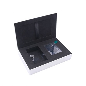 LED Light Proposal ring packing gift box Personalized romantic ring jewelry box, LCD music gift box