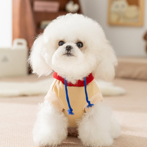 Sweat à capuche pour animaux de compagnie de style coréen mince dessin animé à 2 pattes pour petits chiens Teddy Bichon hiver automne vêtements - Product Image 2