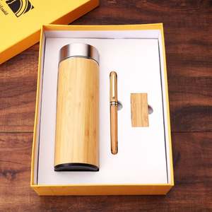 Intelligent Bamboo Thermos Cup and <b>Notebook</b> Gift <b>Set</b> for Christmas Enterprise Business Activities - Product Image 3
