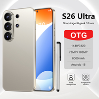 Nuevo Teléfono Inteligente 5G S26 Ultra Desbloqueado, 16GB+1TB, Pantalla HD de 7.3 Pulgadas, Cámara de Belleza de 72+108MP, Android 15, Doble SIM, CDMA, para Juegos