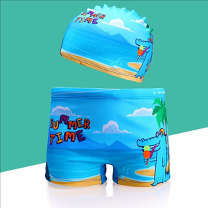 Maillot <span class=keywords><strong>de</strong></span> <span class=keywords><strong>bain</strong></span> garçon mignon confortable pour enfants imprimé coréen Animal plage Boxer maillot <span class=keywords><strong>de</strong></span> <span class=keywords><strong>bain</strong></span> avec casquette pour piscine et plage - Product Image 3