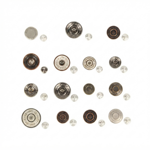 Novedad: Remaches y botones metálicos de acero inoxidable, cobre, hierro, latón y plata para vaqueros y chaquetas de mezclilla - Product Image 1