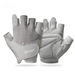 En gros Gants de musculation demi-doigts antidérapants pour hommes et femmes avec support de poignet pour la musculation et les sports de force - Product Image 2