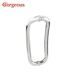 มือจับประตูกระจกแบบดึงสแตนเลสที่ทันสมัยรูปวงรีไร้กรอบสำหรับห้องอาบน้ำฝักบัวอ่างล้างจานหน้าต่างอลูมิเนียมทำจากไม้ SS - Product Image 3