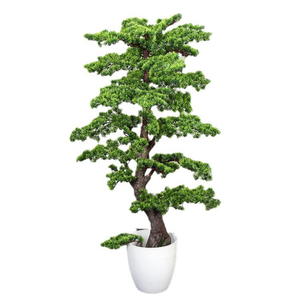 Arbres artificiels d'intérieur en pin et arborvitae <span class=keywords><strong>de</strong></span> 100 cm à 200 cm avec base <span class=keywords><strong>de</strong></span> <span class=keywords><strong>pot</strong></span> <span class=keywords><strong>de</strong></span> fleurs, plante verte simulée pour salon - Product Image 1