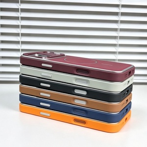 เคสโทรศัพท์แบบแม่เหล็กด้านหลังทำจากหนัง PU สำหรับ iPhone 18 17 16 15 14 13 12 Pro Max รองรับการชาร์จไร้สาย ป้องกันการกระแทก - Product Image 4