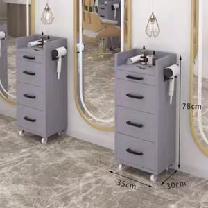 Zs Salon Trolley Hair Salon Locker Barber Shop <b>Tool</b> <b>Cabinet</b> Rack Multi-function Mirror Table Small <b>Cabinet</b> <b>Tool</b> - Product Image 4