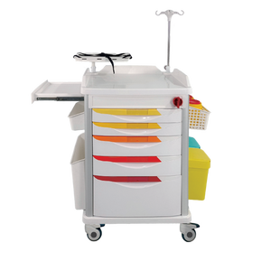 Chariot médical d'urgence multifonctionnel avec support pour bouteille d'oxygène et planche <span class=keywords><strong>de</strong></span> RCP pour les services d'urgence hospitaliers - Product Image 6