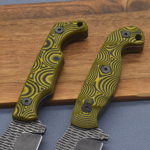 Couteau droit D2 pour le camping et la chasse, lame pleine longueur, manche G10, couteau de randonnée à lame fixe, couteau d'extérieur, étui en Kydex carbone - Product Image 5