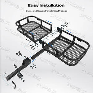 Pour le ramassage SUV 4X4 PONYAN nouveau Design fer pliant arrière noir attelage transporteur monté Cargo transporteur <span class=keywords><strong>porte</strong></span>-bagages <span class=keywords><strong>à</strong></span> <span class=keywords><strong>vendre</strong></span> - Product Image 5